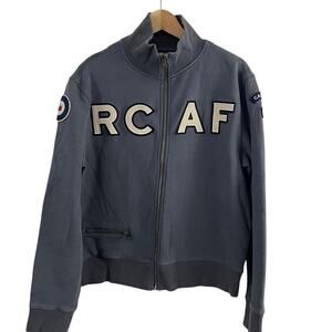 Red Canoe Mens Large Gray Full Zip Sweater Sweatshirt RCAF Canada